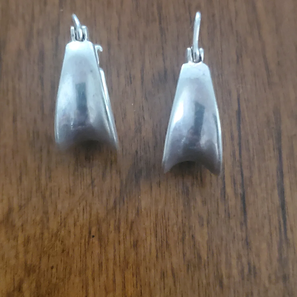 No.925 Sterling Silver VINTAGE Earrings Womens - Picture 4 of 9